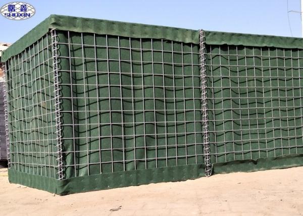 Buy cheap Galvanized Mesh Gabion Military Barriers / Military Sand Wall Barriers from wholesalers
