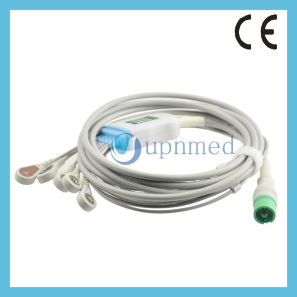 Buy cheap Fukuda One piece 5-lead ECG Cable with leadwires from wholesalers