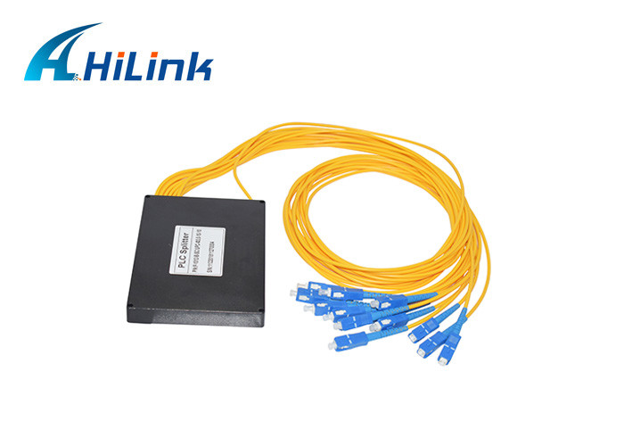 ABS Plastic Packaged 1X8 PLC Optical Splitter With FC / ST / LC Connector