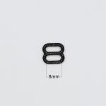 Eco Friendly Slide Lock Bra Strap Adjusters 8mm Black