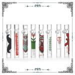 3 Inches Stickers Printed Chillums Hand Pipes Hand Blown Bongs
