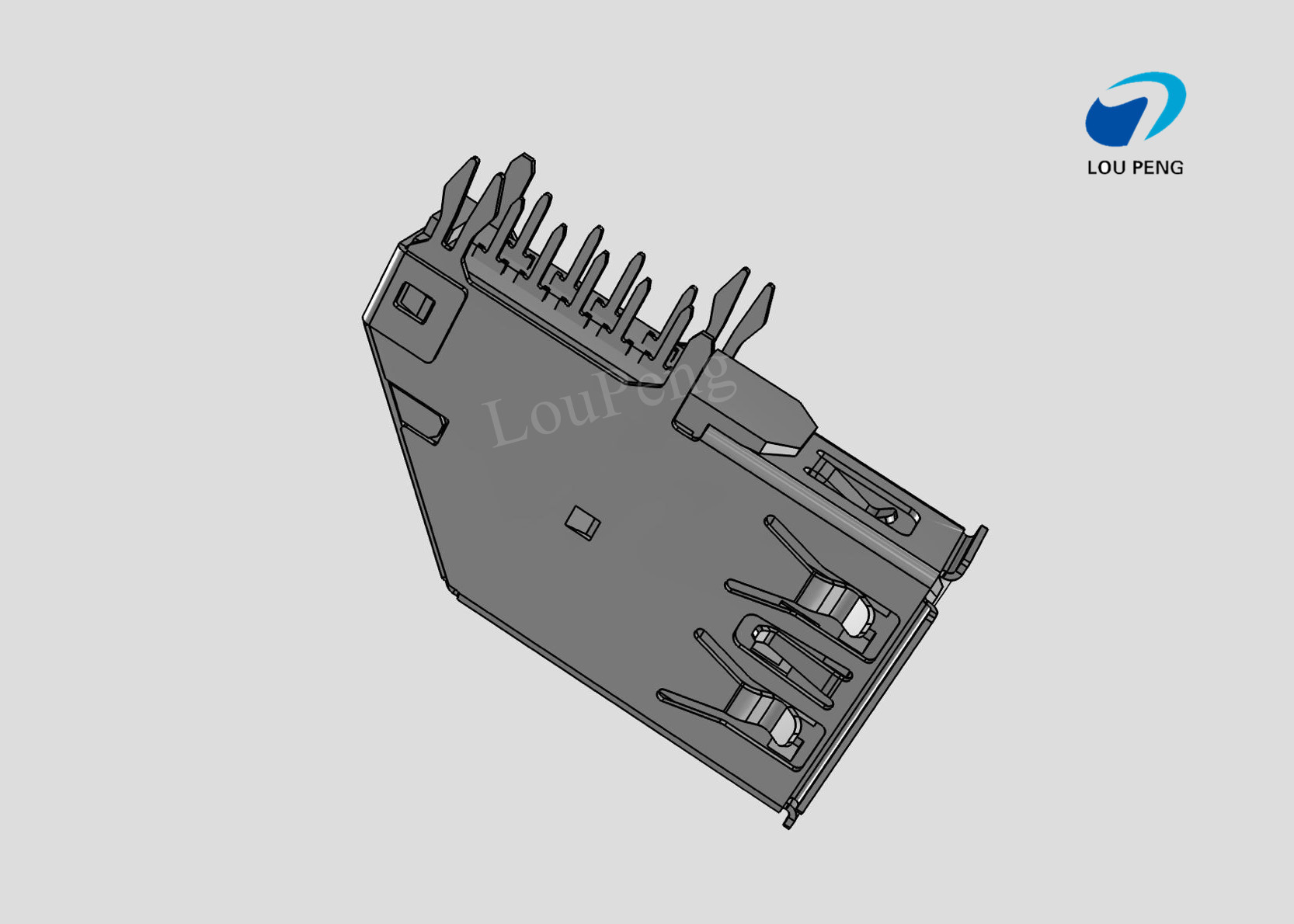 usb 3.0 connector TYPE-A 9pin DIP side insert