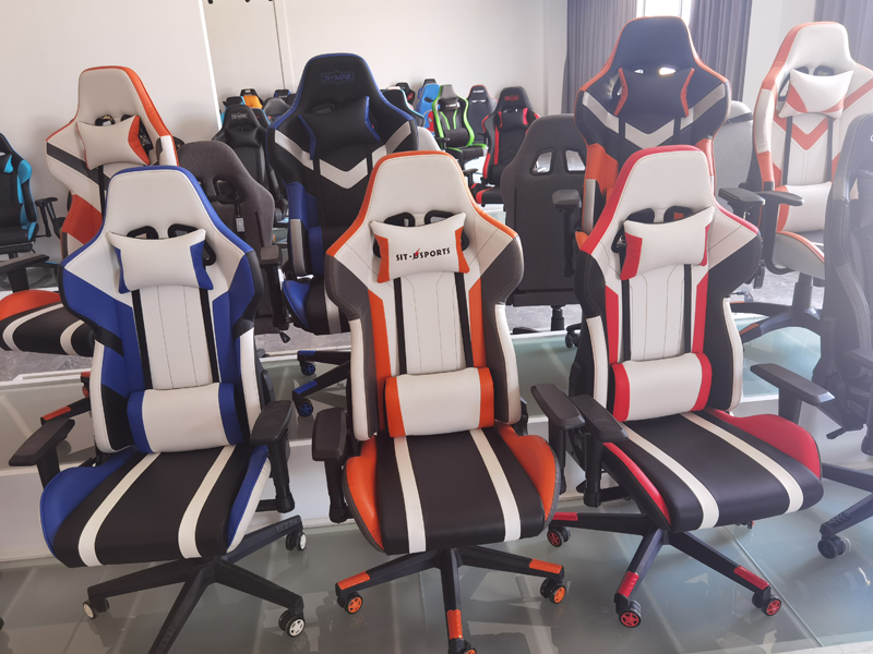 Professional White PU Leather Racing Gaming Chair for Comfortable E-sports Experience