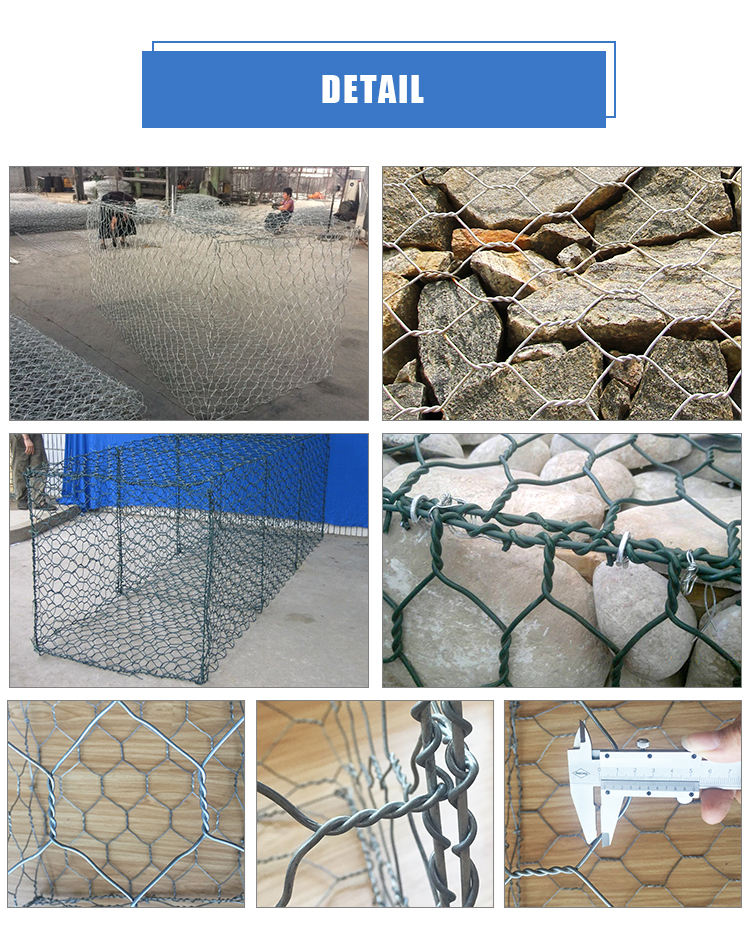 Welded Galfan Gabion Baskets Retaining Walls 200x100x50 2x1x0.5m