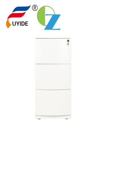 Buy cheap Metal 3 Drawers Vertical Filing Cabinets With Characteristic Curved Front from wholesalers