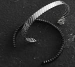 Light Luxury Brand Classic Wide Couple Bracelet Stainless Steel Bangle Wrist