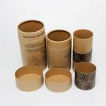 Custom Printed Cylinder Kraft Paper Tube Recyclable Tea Packaging Containers
