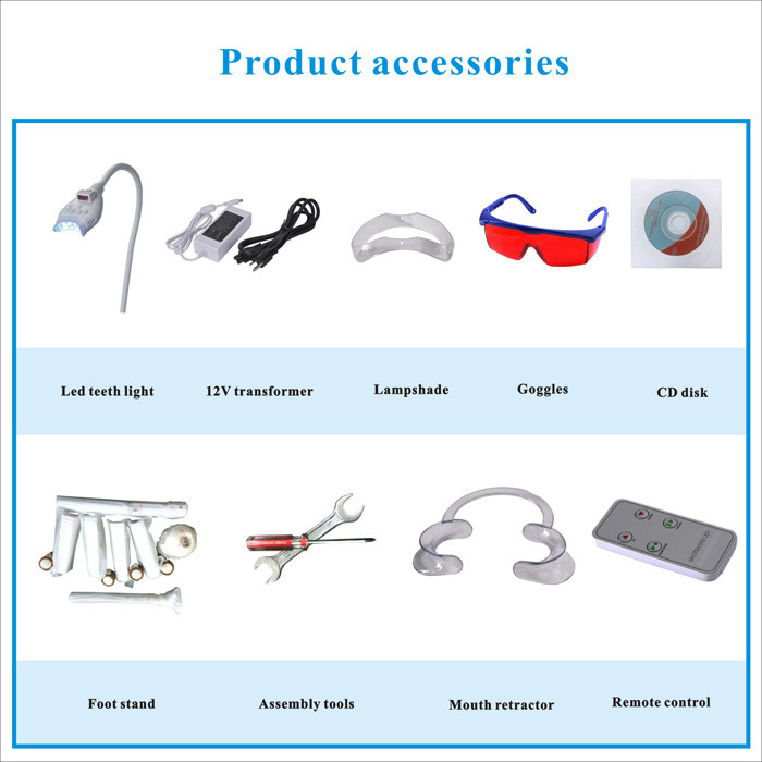 Dental Whitening Lamp / Teeth Whitening LED Lamp Blue Red Purple Light / Dental Bleaching Machine Teeth Whitening Led