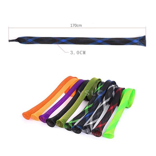 PET Fishing Rod Sleeve Cover Braided Mesh Rod Protector Pole Gloves Fishing