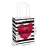 Buy cheap Custom Color Accepted 2024 Valentine's Day Love Shopping Kraft Paper Bags with Handle from wholesalers