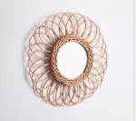 Wall Mounted Hanging Make Up Decoration Handmade Woven Rattan Wicker Willow Wood