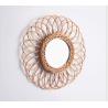 Buy cheap Wall Mounted Hanging Make Up Decoration Handmade Woven Rattan Wicker Willow Wood Round Oval Shape Full Length Mirror from wholesalers