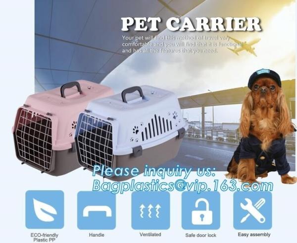 Fashion Design Luxury Travel Pet Air Carrier Dog /Cat Transport Plastic Cages