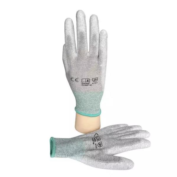 Buy cheap Anti Static ESD Glove Lint Free ESD PU Coated Palm Fit Gloves Carbon Fiber Antistatic Safety Work Gloves from wholesalers