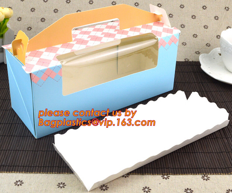 economy Cupcake Box White Window Cake Box customized Wedding Cake Box,6inch in stock PET Plastic Clear birthday Cake Box