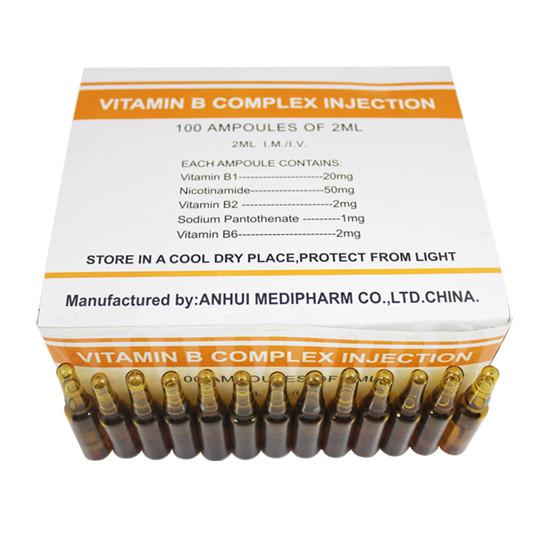 Quality VITAMIN B COMPLEX 2ML, 3ML, 10ML GMP medicine, BP/USP for sale