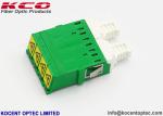 Green Color Quad LC APC Shutter Adapter Singlemode Mid Coupler 4 Ways Chanel