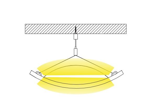 High Luxury Office LED Linear Pendant Light SMD 2835 Chip 3 Years Warranty
