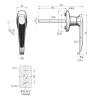 Buy cheap L Cabinet Push Handle Lock 115x30mm Zinc Alloy Carbon Steel Stainless Steel from wholesalers