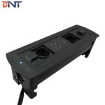 Hidden Tabletop Motorized Flip Up Power Outlet 180 Degree Panel Size