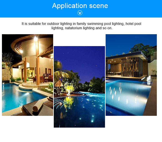 9W Recessed Underwater Light , Stainless Steel Color Changing Led Pool Lights