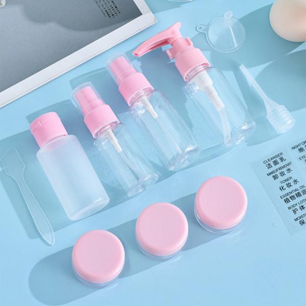 Buy cheap Transparent PET Plastic Material Portable Travel Set Spray Bottle Lotion Bottle Plastic Jar from wholesalers