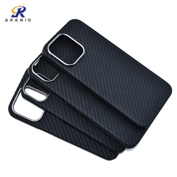 Buy cheap Metal Ring Camera Full Protection Kevlar Aramid Fiber Phone Case For iPhone 14 from wholesalers