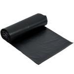 Black HDPE Plastic Garbage Bags 110L 10 Micron Gravure Printing 30" X 37"