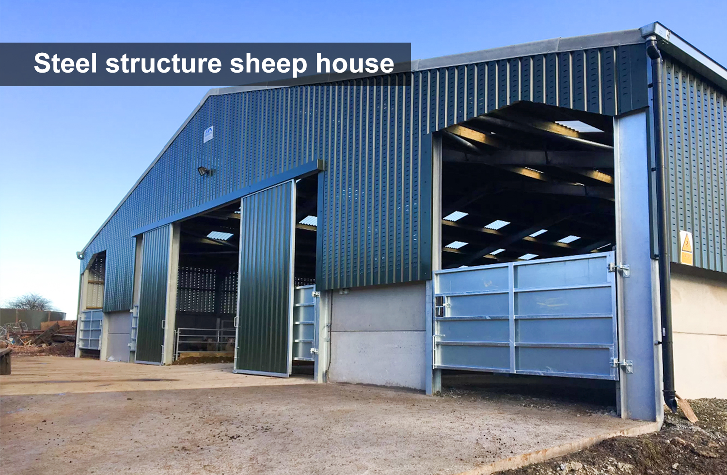 Long Span Grid Structure Q235/Q345 Low Carbon Steel Prefab Steel Structure Cow Shed