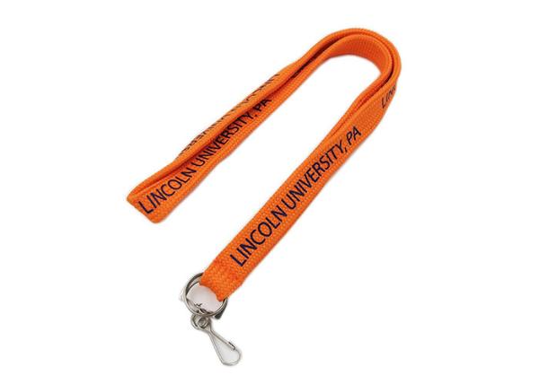 Buy cheap Orange Black Logo Personalized Lanyards With Pictures For Business License from wholesalers