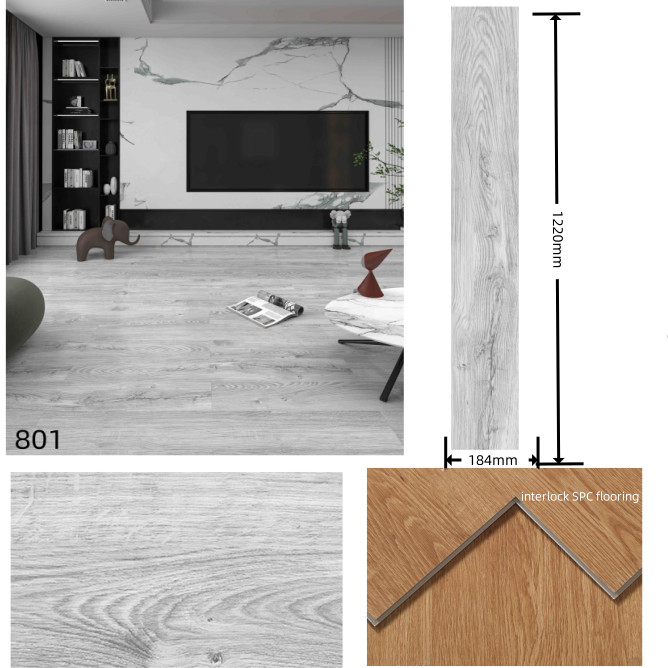 Waterproof Plastic Floor 6mm Luxury Vinyl Flooring For Hospital
