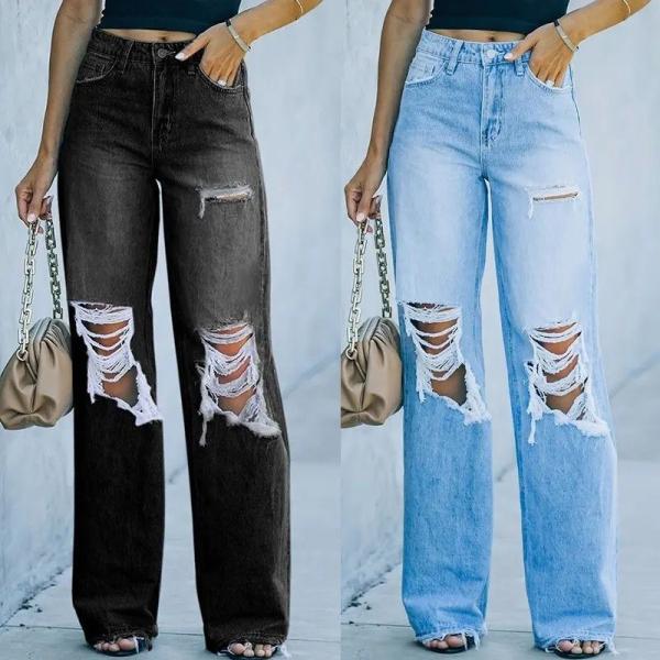 Sexy Jeans with High Quality Classic Denim Damaged New Arrival Trousers for