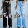 Buy cheap Sexy Jeans with High Quality Classic Denim Damaged New Arrival Trousers for Women from wholesalers