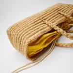 Soft Oversized Beach Basket Straw Tote Bag With Rounded Handles