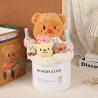 Buy cheap Yellow cream hand holding doll bouquet graduation bear potted holiday gift girlfriend birthday Chinese Valentine's Day hand holding flower gift from wholesalers