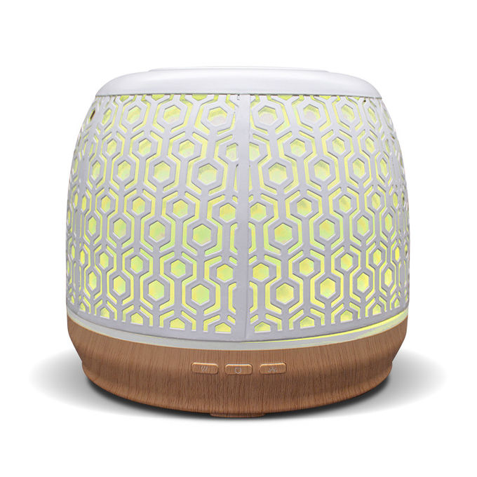 500ML Essential Oil Diffuser Big Capacity Iron Metal Ultrasonic With Colorful Light