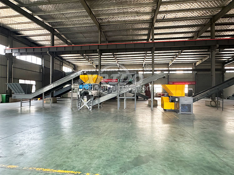 Waste Battery Recycling Crushing Equipment Household Appliance Furniture Double Shaft Shredder Domestic Waste Crusher