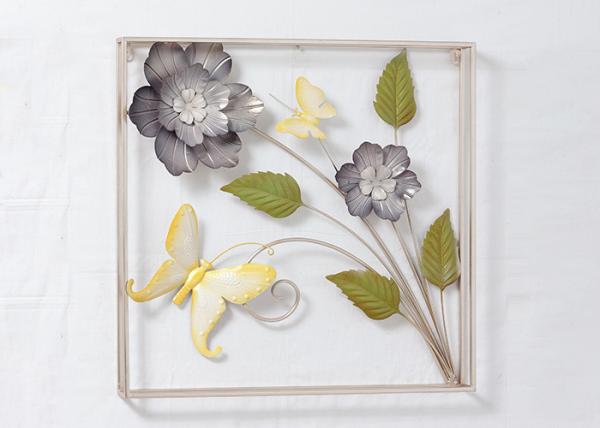 Buy cheap Square Rose Gold Flower Classical Metal Wall Art Decor from wholesalers