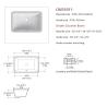 Buy cheap Vanity American Standard Rectangle Undermount Sink 600mm White Ceramic from wholesalers
