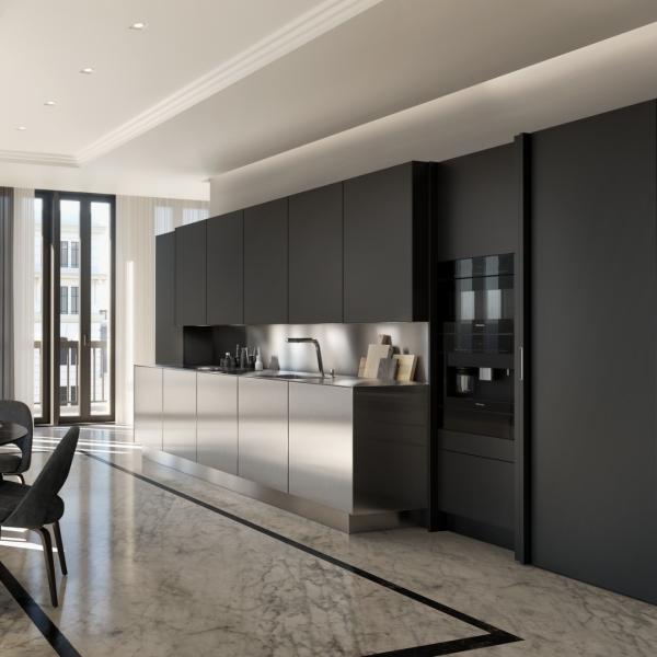 Buy cheap Modular Stainless Steel Kitchen Cabinets Smart Cupboard Lacquer Kitchen Small Cabinet Sets from wholesalers