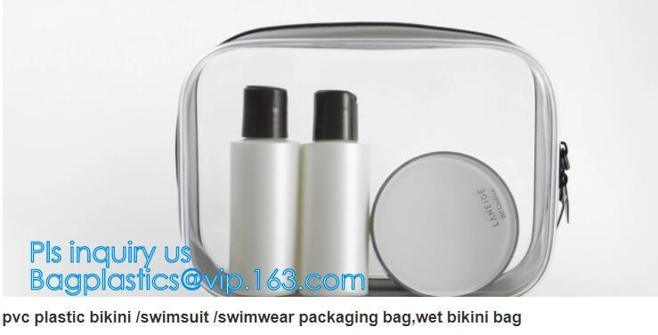 transparent pvc easy take away travel use toothbrush bag, printed zipper PVC Travel Bag For Toothbrush, travel pvc toile