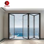 High Track Aluminium Folding Door Bi Fold Doors Electrophresis For Balcony