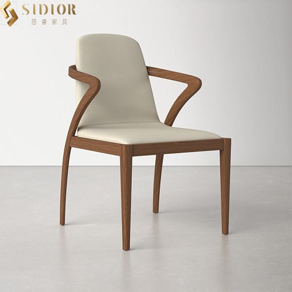 Buy cheap ODM Fabric Upholstery Classic Cafe Dining Chair Solid Wood Frame 52cm Length from wholesalers