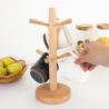 Buy cheap Wooden Bulk Kitchen Supplies Coffee Mug Rack Countertop Tree With 6 Hooks from wholesalers