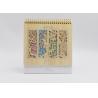 Buy cheap Hollow Out Foldable Office Desk Calendar Paperboard Base And Gold Spiral from wholesalers