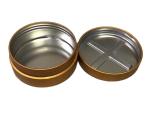 80*34mm Child Resistant Round Metal Tin With Lid Food Packaging