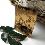 PVD Color Coating Etching Stainless Steel Sheet 304 Decorative Wall Metal Sheet