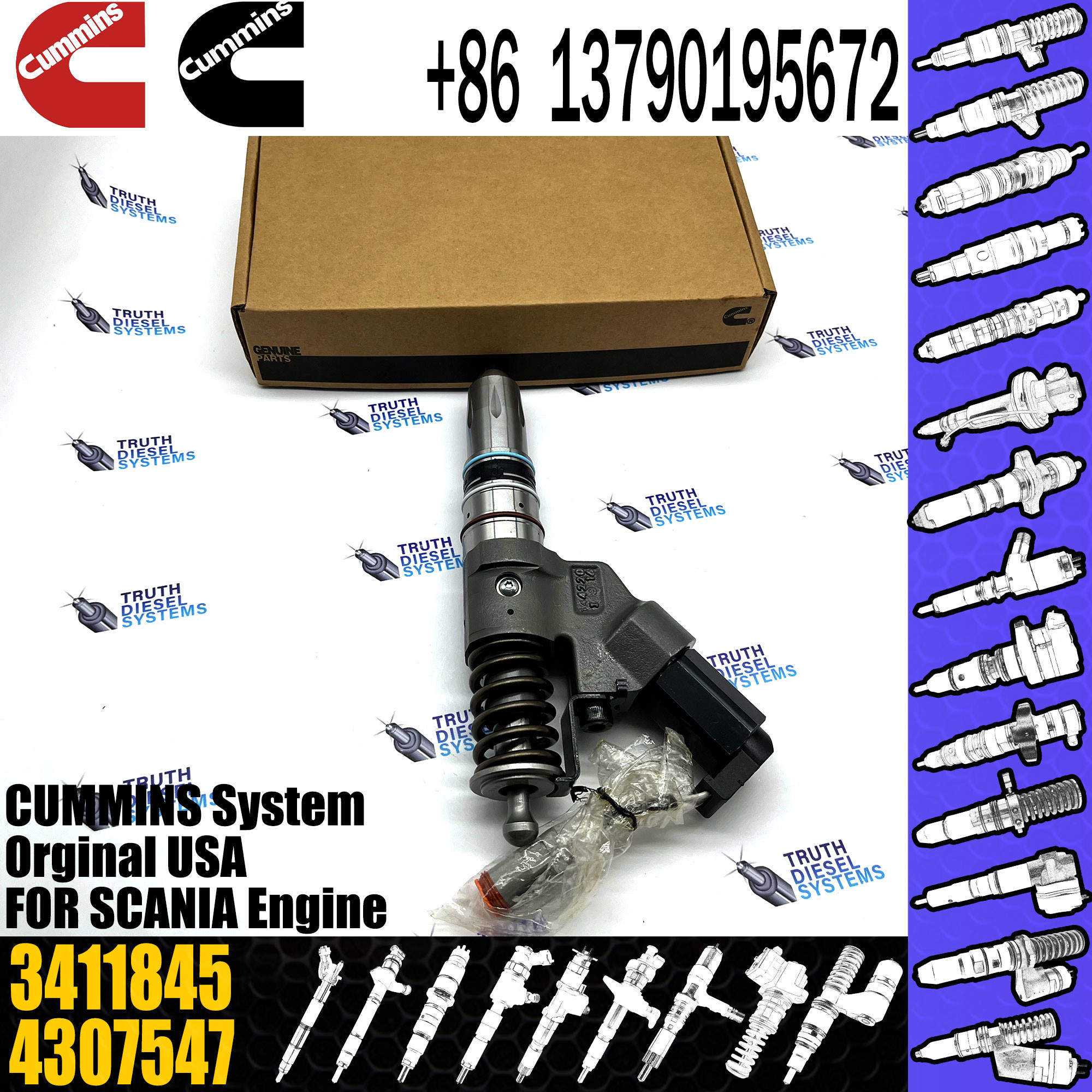 Diesel common rail fuel Injector 4903472 4026222 4903319 4062851 3411845 3411754 3411756 for Cummins
