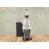 Buy cheap Happy Fat Polyresin Chef Holding Wooden Chalkboard Resin Chef Statue Figure Decor from wholesalers