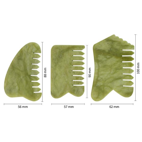 Buy cheap Customized Personal Care Acupoint Jade Massaging Comb For Blood Circulation from wholesalers